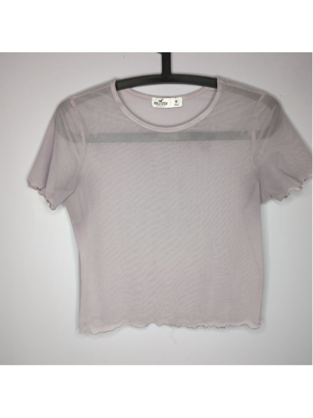 Hollister Lavender Sheer Mesh Crop Top Y2K / Soft Grunge / Cottagecore Aesthetic
